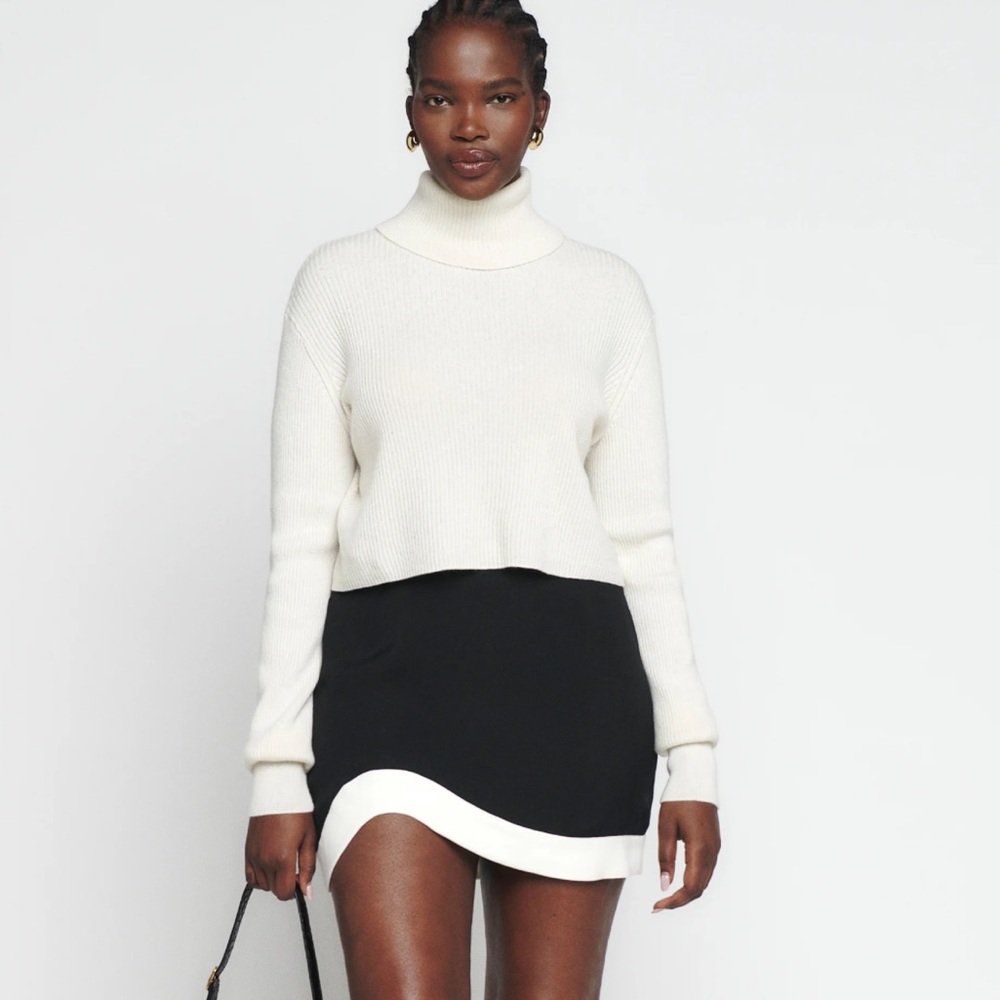 Reformation Penny asymmetric mini skirt